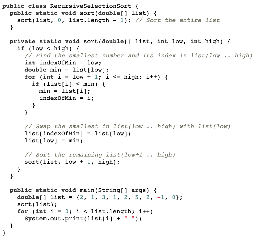 Solved (Tracing Selection Sort) sortthe following