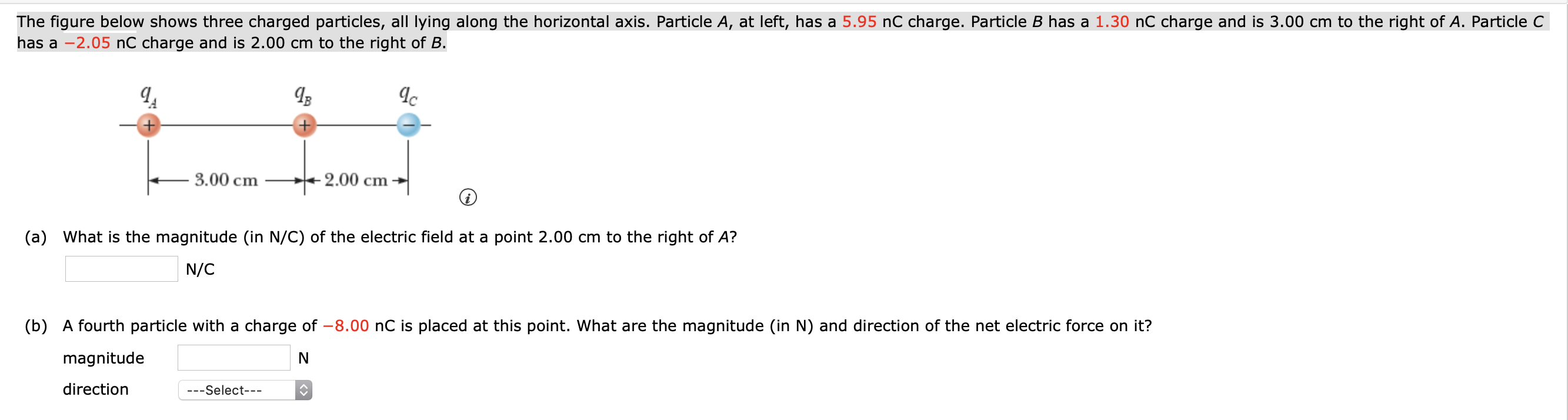 Solved The figure below shows three charged particles, all | Chegg.com