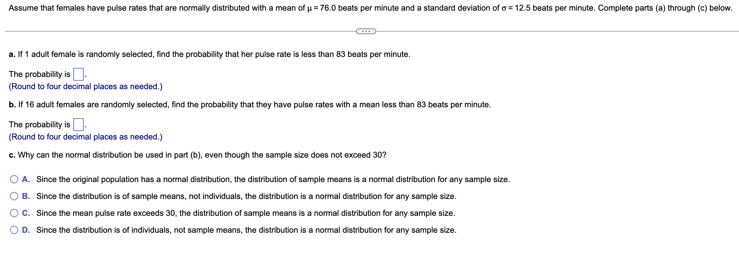 Solved Assume that females have pulse rates that are | Chegg.com