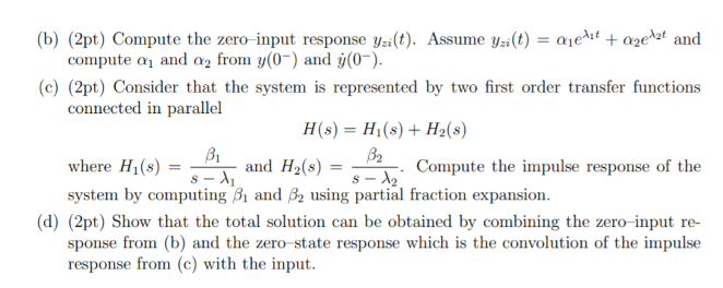 2. Consider the following second order linear time | Chegg.com