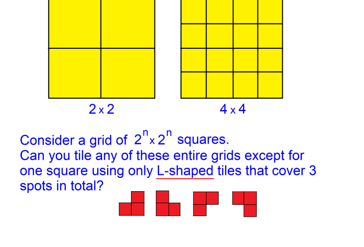 Solved Consider a grid of 2n×2n squares. Can you tile any of | Chegg.com