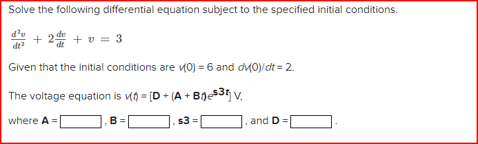 Solved Solve the following differential equation subject to | Chegg.com