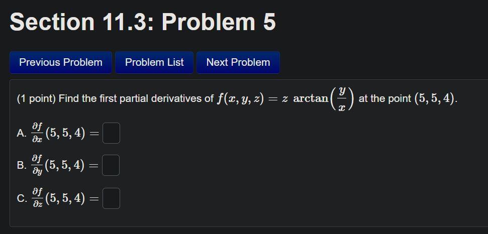 Solved Section 11.3: Problem 5 Previous Problem Problem List | Chegg.com