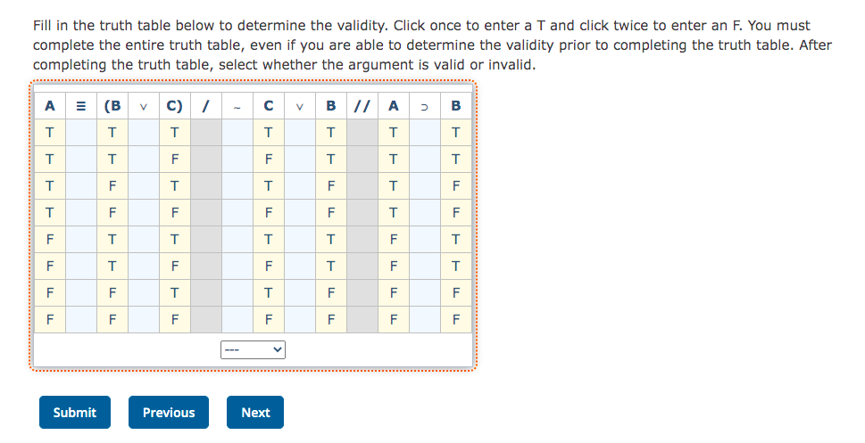 Solved Fill in the truth table below to determine the | Chegg.com