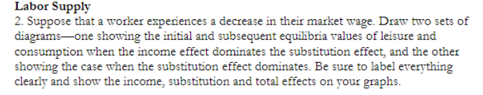 Suppose that a worker experiences a decrease in their | Chegg.com
