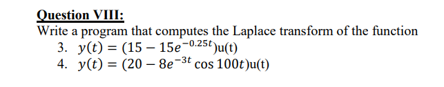 Solved Question VIII: Write a program that computes the | Chegg.com