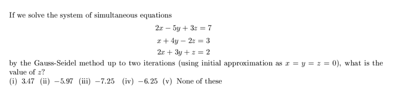 Solved If We Solve The System Of Simultaneous Equations | Chegg.com