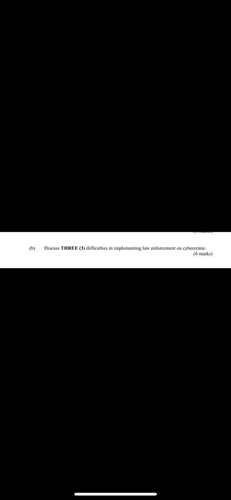 Solved (b) Discuss THREE (3) difficulties in implementing | Chegg.com