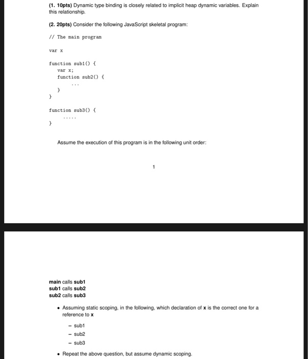 solved-1-10pts-dynamic-type-binding-is-closely-related-to-chegg