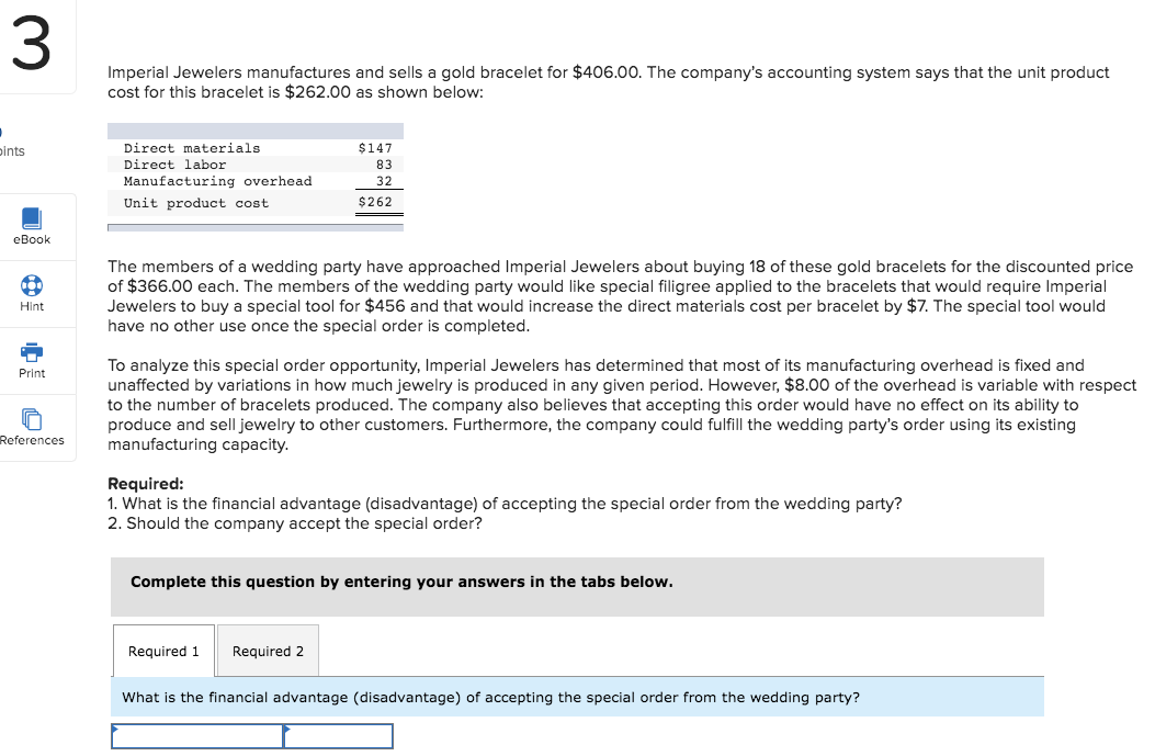 Solved Imperial Jewelers manufactures and sells a gold