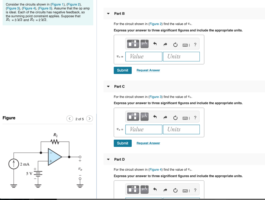 Solved Consider The Circuits Shown In (Figure 1). (Figure | Chegg.com