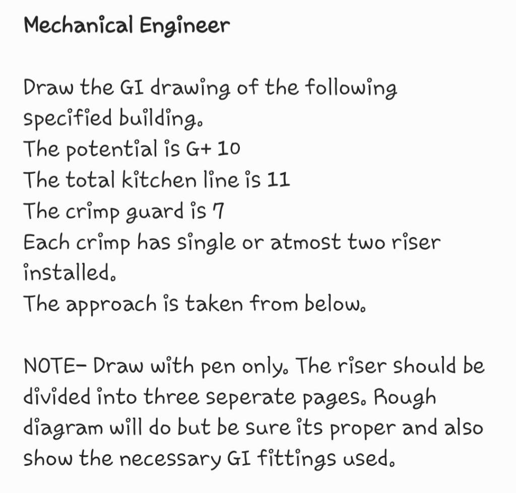Solved Mechanical Engineer Draw the GI drawing of the | Chegg.com
