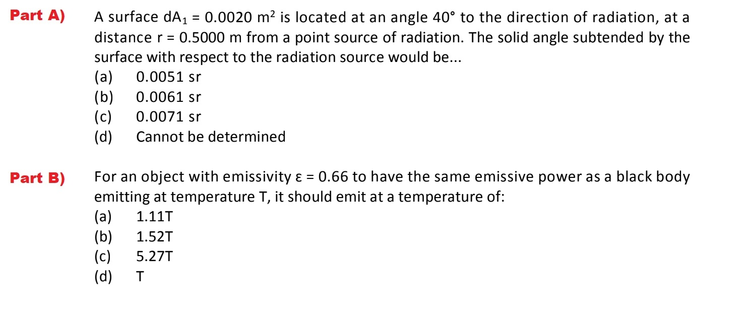 Solved heat transfer question, show steps clearly. will give