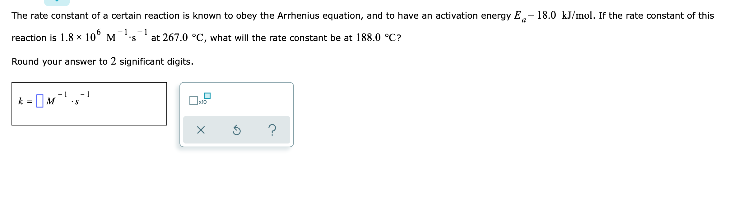 Solved The rate constant of a certain reaction is known to | Chegg.com