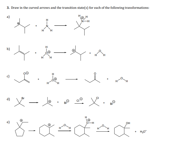 Solved 3. Draw in the curved arrows and the transition | Chegg.com