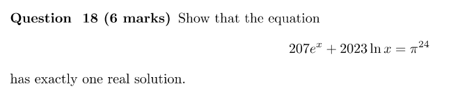Solved Question 18 (6 marks) Show that the equation | Chegg.com