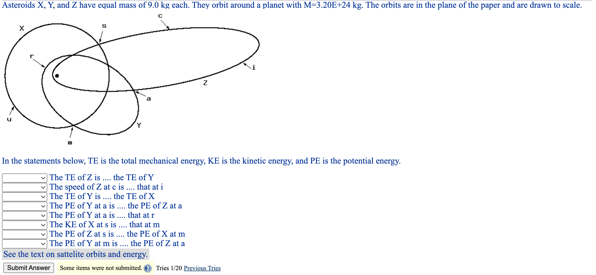 Solved In the statements below, TE is the total mechanical | Chegg.com