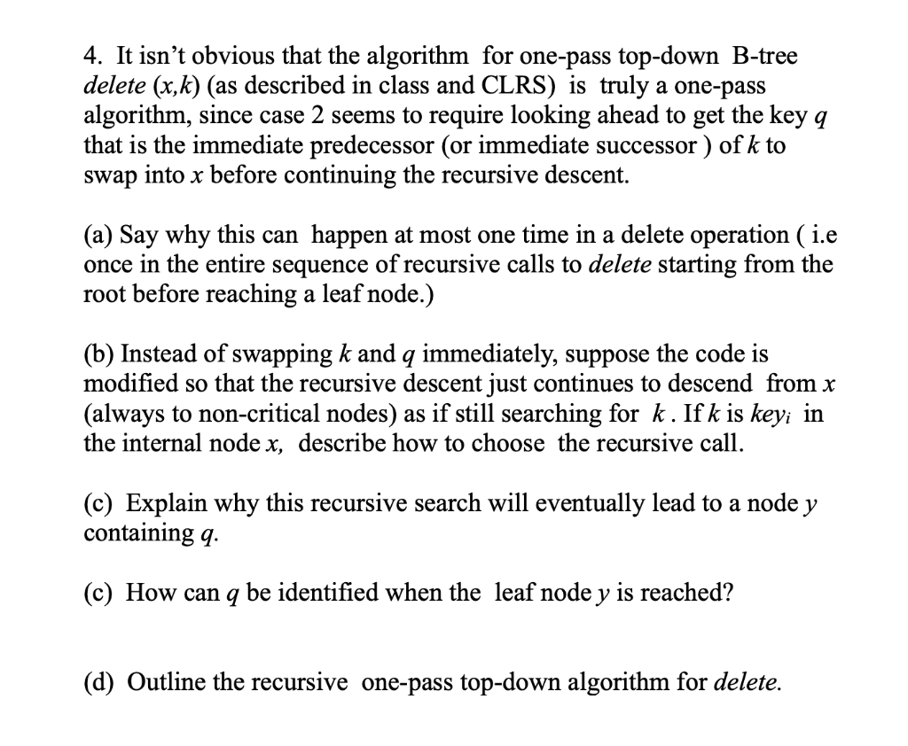 CLRS is the textbook used in this question. The | Chegg.com