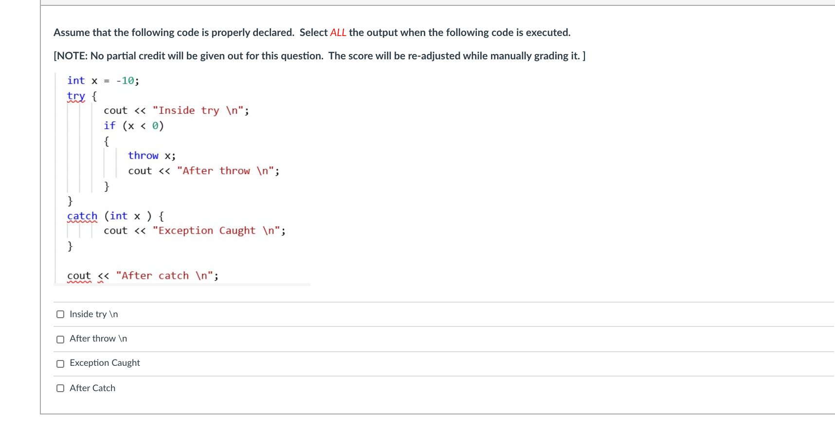Solved Assume that the following code is properly declared. | Chegg.com