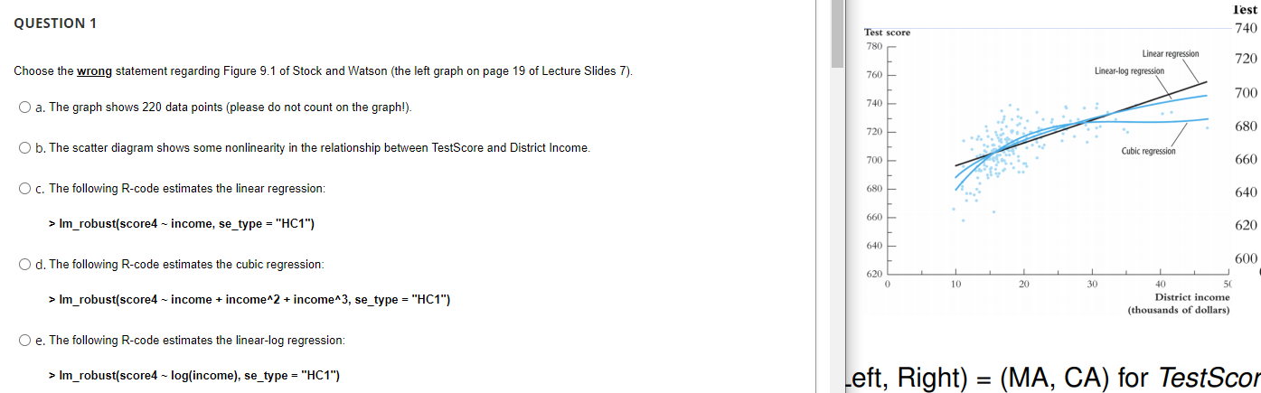 Solved The follwoing question uses the software RStudio in | Chegg.com