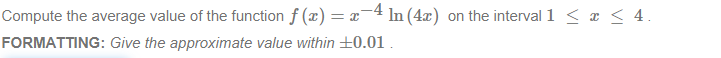Solved Compute the average value of the function | Chegg.com