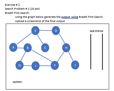 Solved Breath First Search: Using the graph | Chegg.com