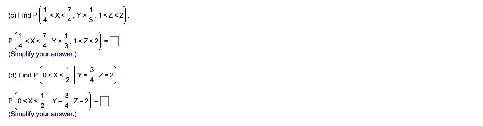 Solved The joint probability density function of the random | Chegg.com