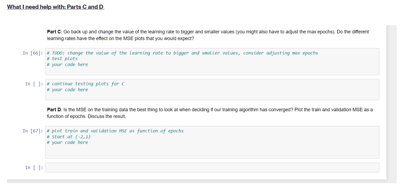 I need help on part C and part D. I already did part | Chegg.com
