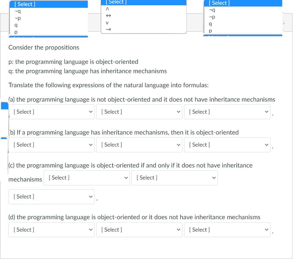 Solved Consider the propositions p: the programming language | Chegg.com