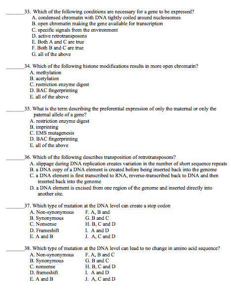 Solved 33. Which of the following conditions are necessary | Chegg.com