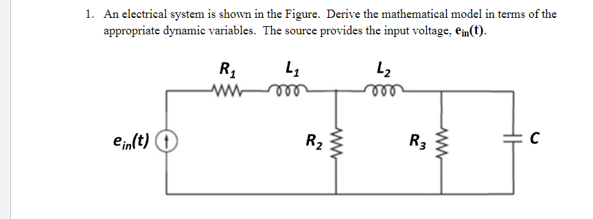 Solved 1. An electrical system is shown in the Figure. | Chegg.com