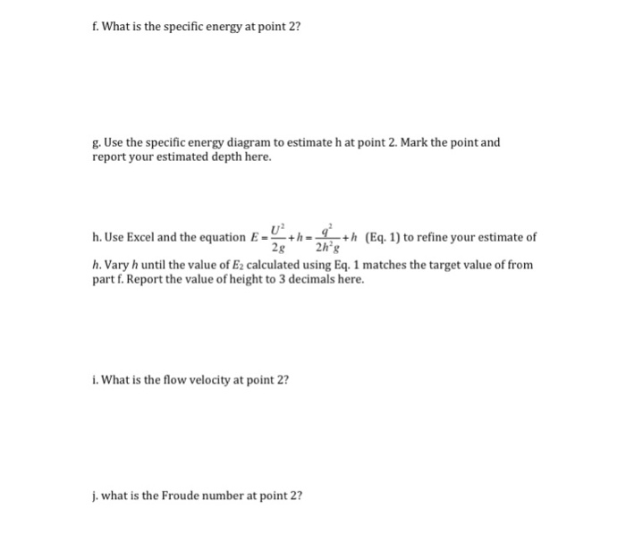 Problem 1. Open Channel Flow Over A Bump. Use The | Chegg.com