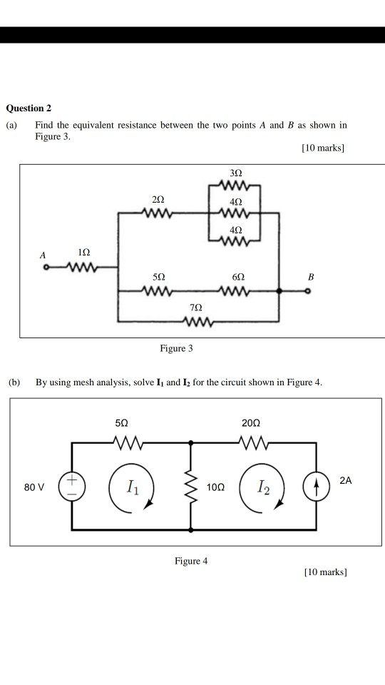 Solved Question 2 (a) Find The Equivalent Resistance Between | Chegg.com