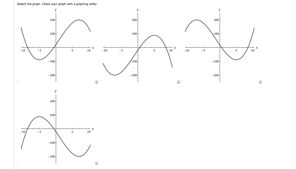 Solved Sketch the graph. Check your graph with a graphing | Chegg.com