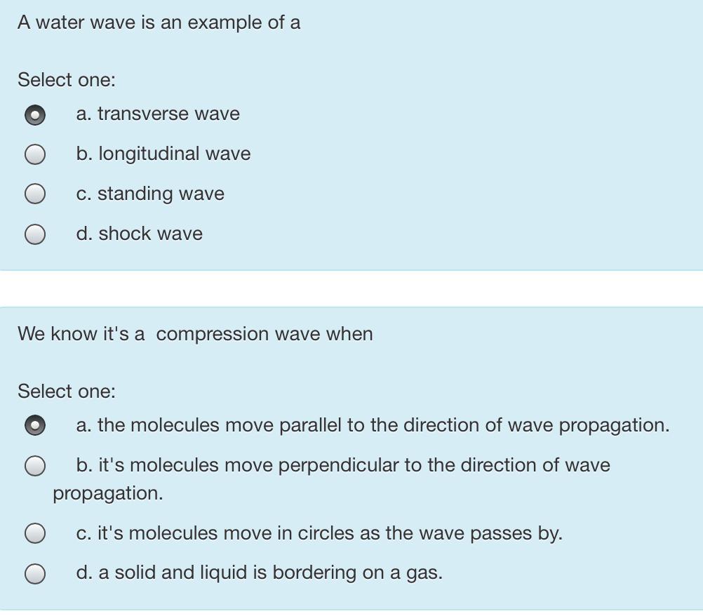 examples of compression waves