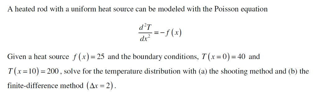 Solved A heated rod with a uniform heat source can be | Chegg.com