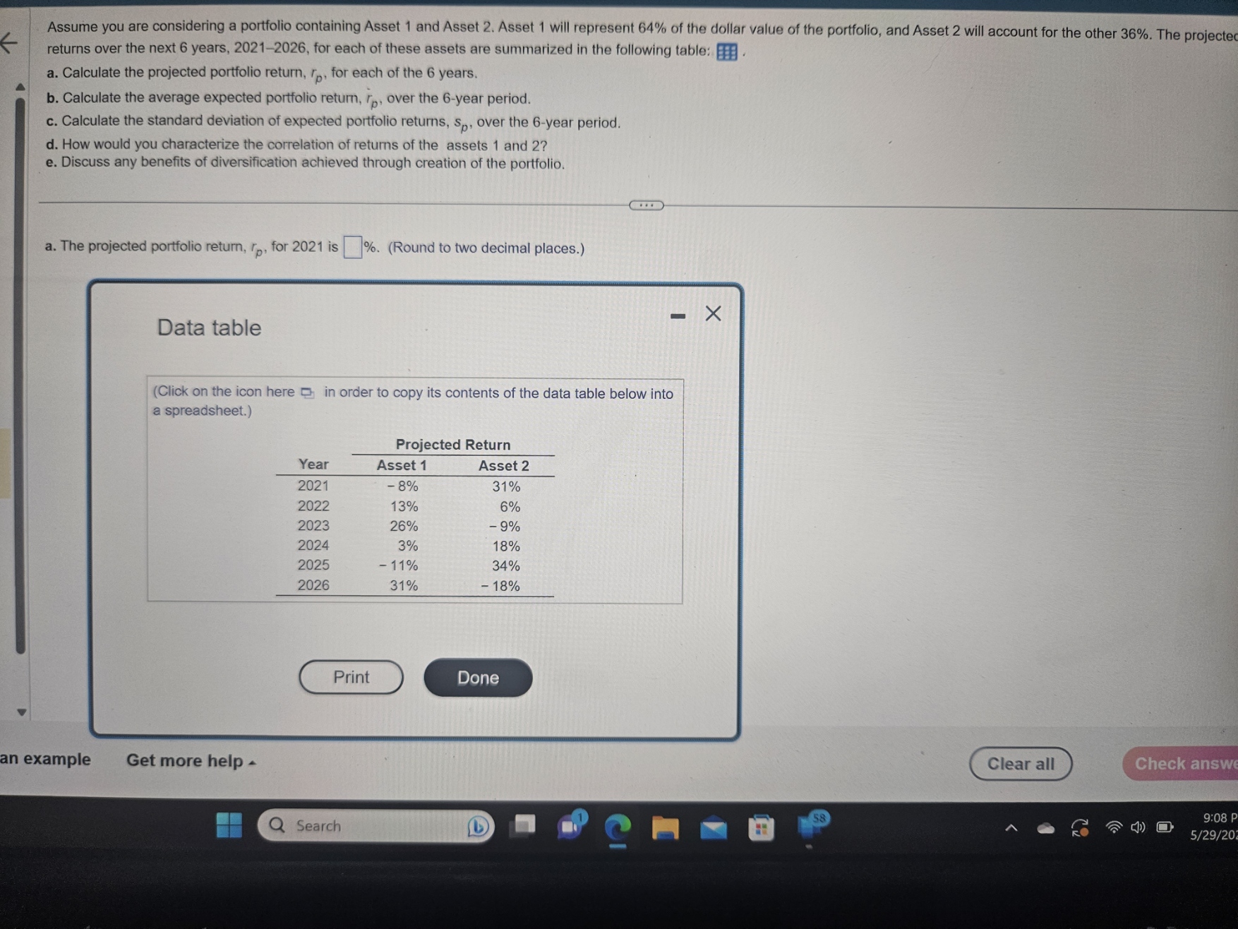 Solved Assume You Are Considering A Portfolio Containing | Chegg.com