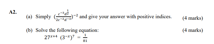 Solved 12. (a) Simply (2c−2d−3c−3d21)−2 and give your answer | Chegg.com