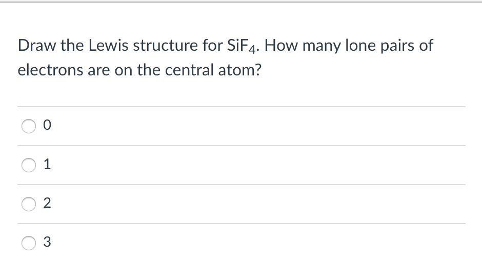 lewis structure for sif4