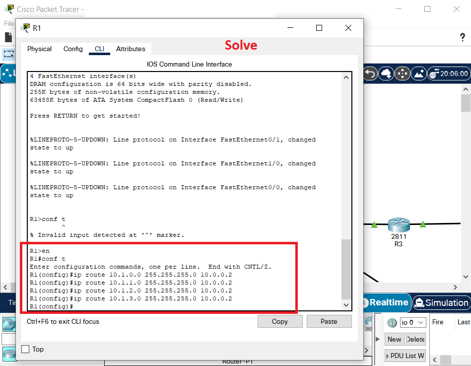 Solved Question: Configure static routes on R1, R2, R3 and | Chegg.com