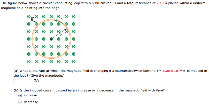 Solved The figure below shows a circular conducting loop | Chegg.com