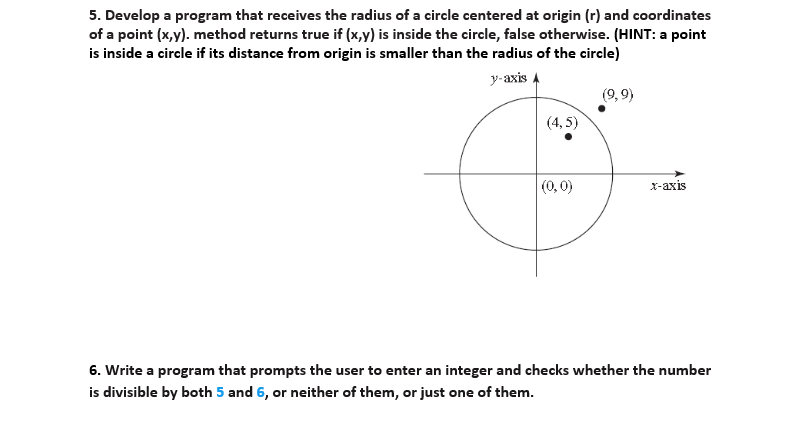 Solved 5. Develop a program that receives the radius of a | Chegg.com
