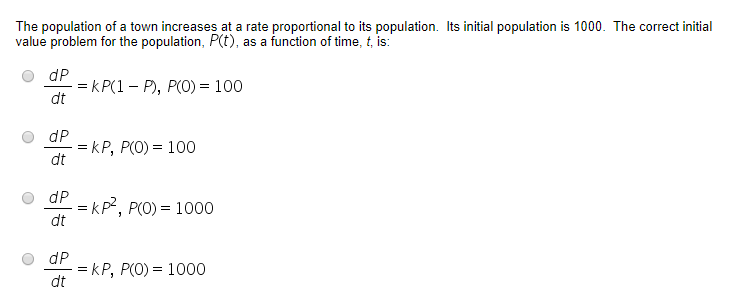 Solved The population of a town increases at a rate | Chegg.com