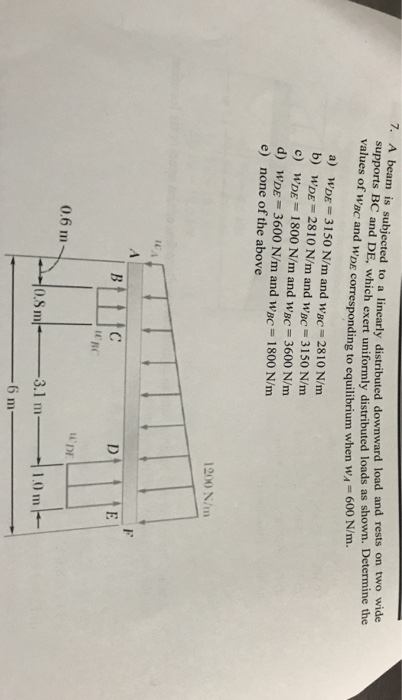 Solved 6. The distribution of soil loading on the bottom of | Chegg.com