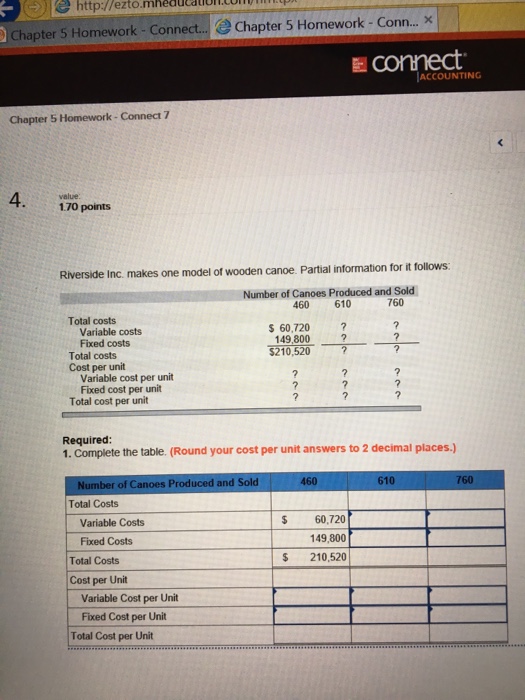 accounting chapter 5 homework