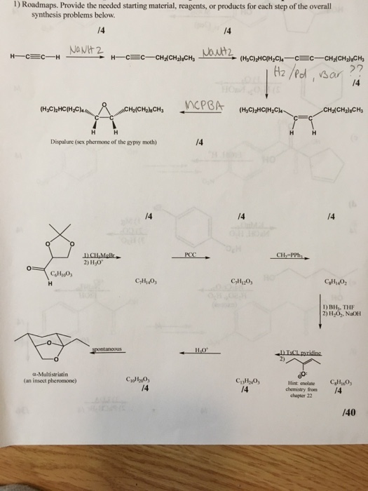 Solved Provide The Needed Starting Material Reagents Or 6660