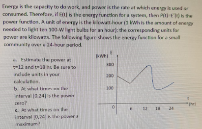 Energy Capacity Answer Solved Energy is the capacity to do work, and power is the | Chegg.com
