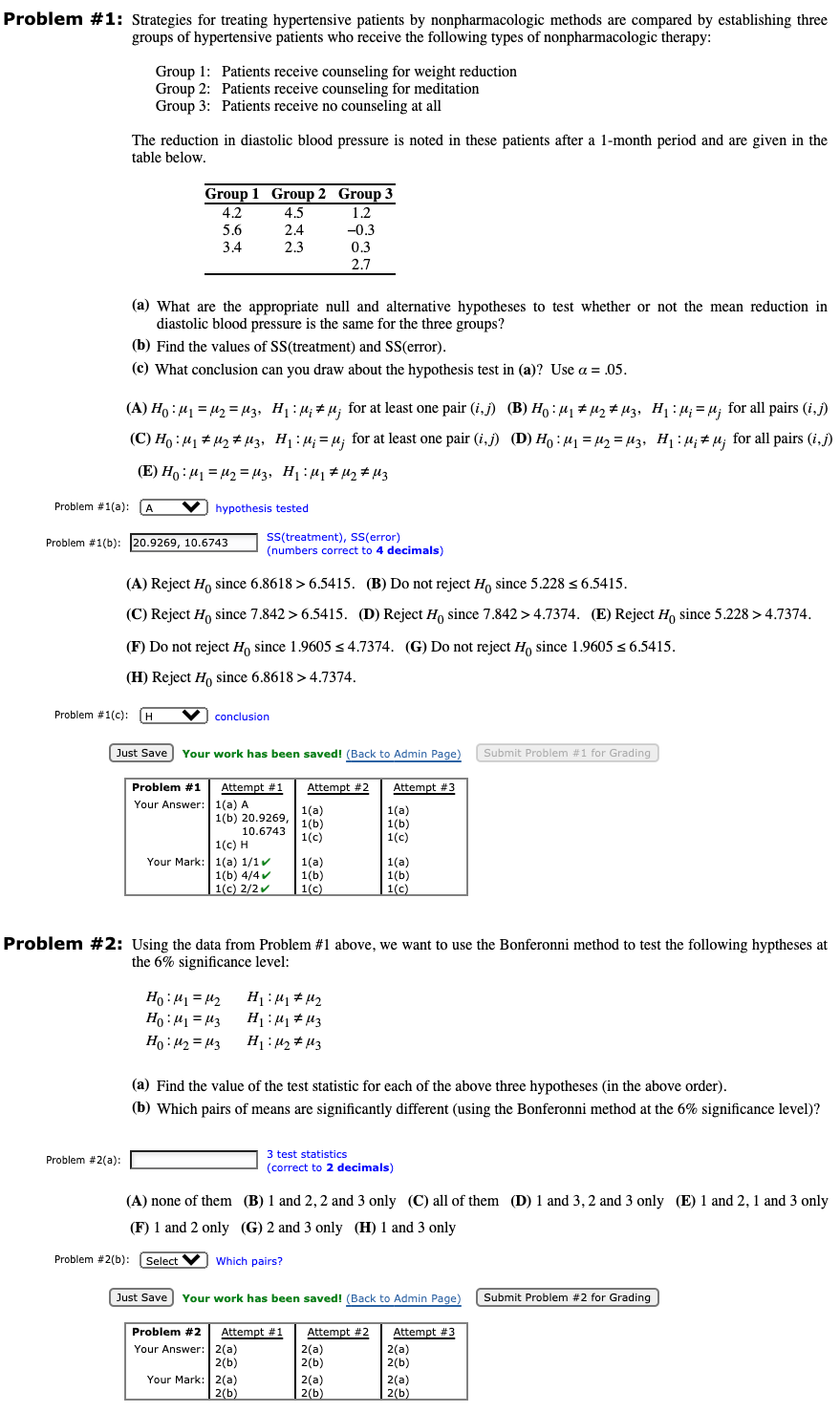 Solved Problem 1 Strategies For Treating Hypertensive P Chegg Com