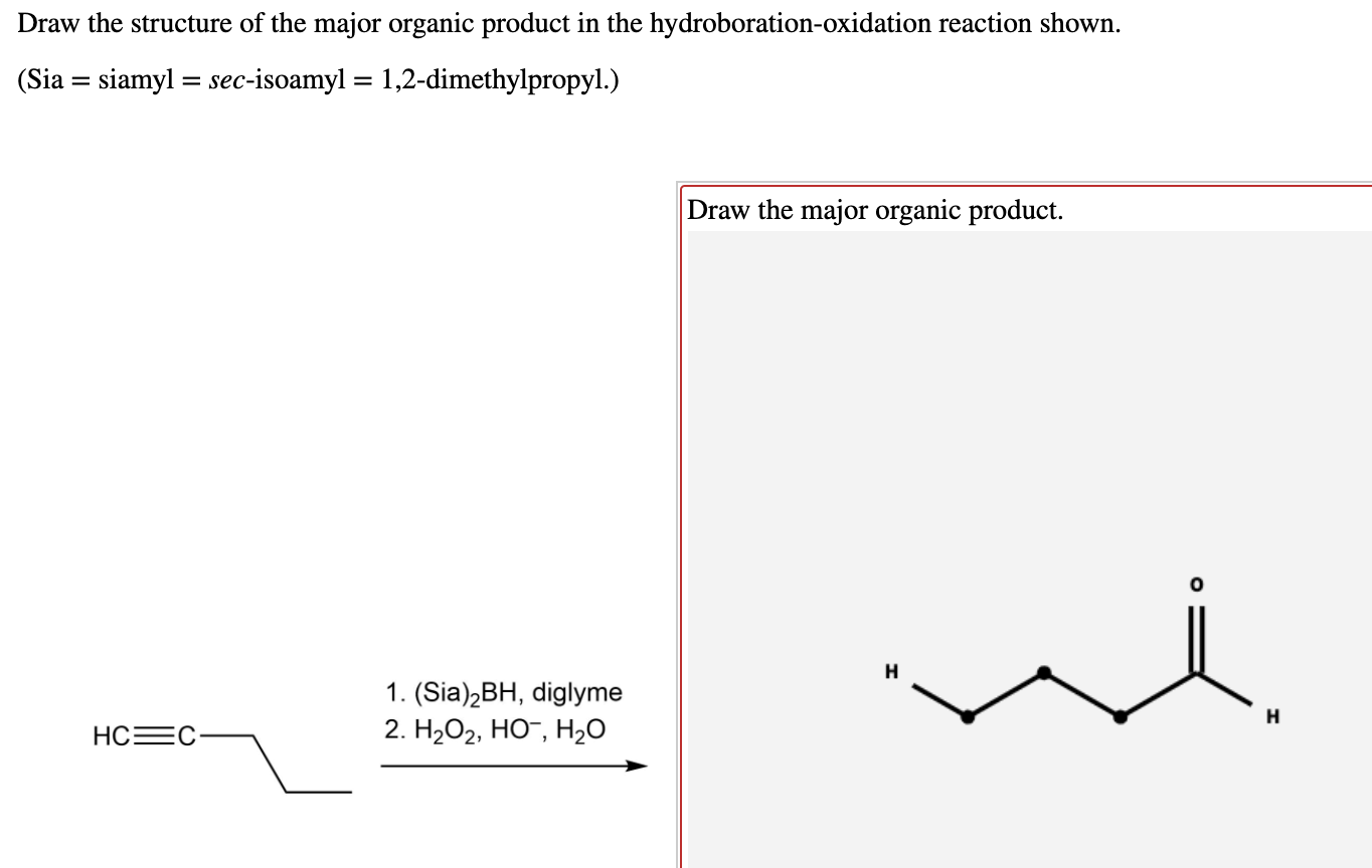 Solved Draw The Structure Of The Major Organic Product In