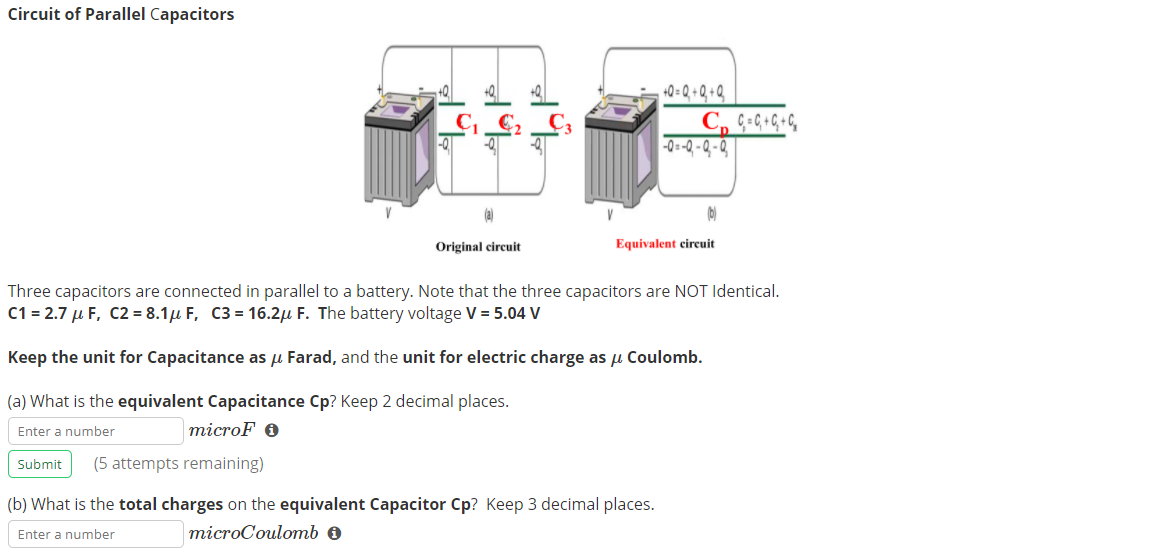 Solved Capacitors Circuits - Series and Parallel เจน C (a) | Chegg.com